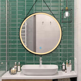 Ovaler LED Spiegel 60x60 cm mit Touch Bedienung