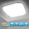 12W LED Deckenleuchte, Badezimmer Lampe, 1080LM Flimmerfrei LED Panel Deckenlampe, 6500K Kaltweiße, Blendfrei